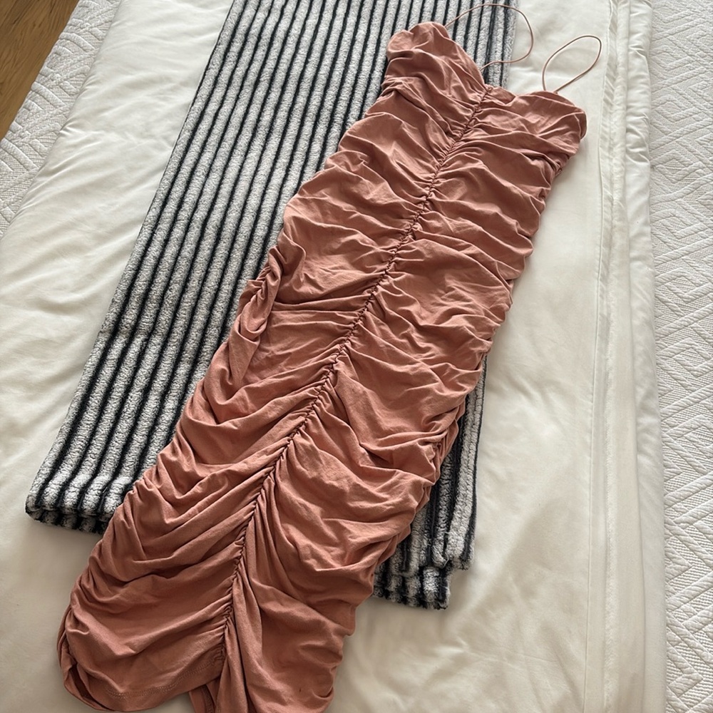 NWT salmon ASOS midi dress